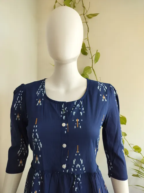 Cotton Layered Maxi - Blue